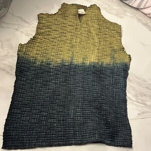 Cache Olive and greens Crinkle Tank Top